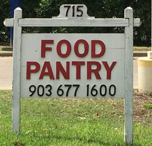 Henderson County Food Pantry sign